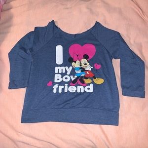 Mickey and Minnie I love my boyfriend sweatshirt